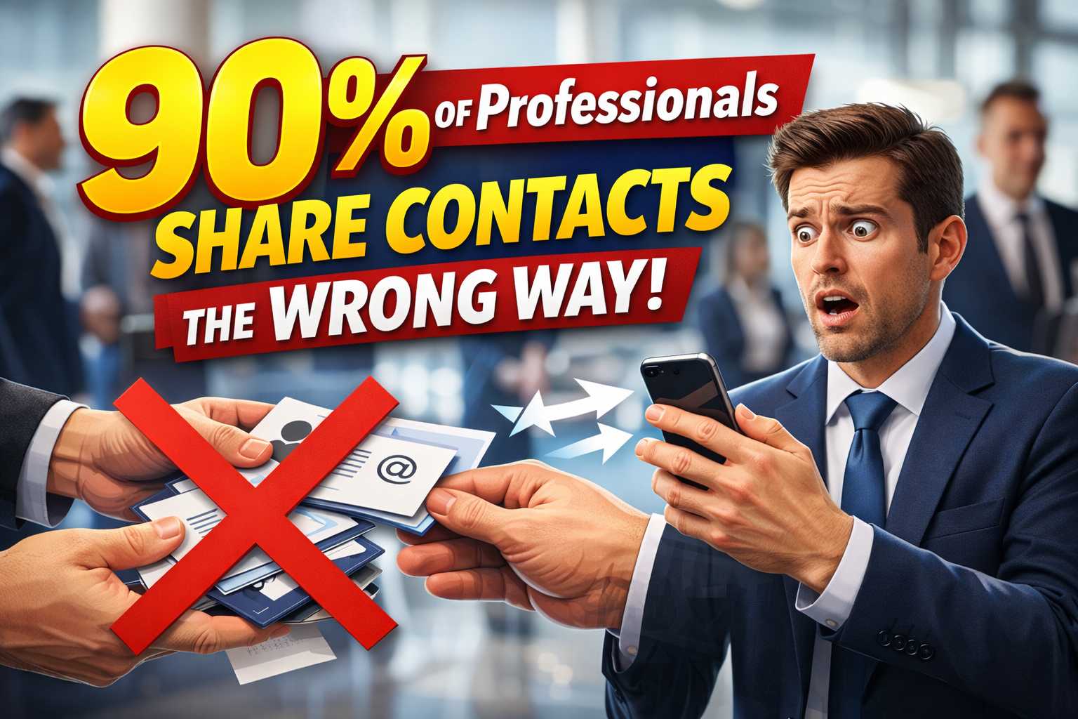 90% of Professionals Share Contacts the Wrong Way