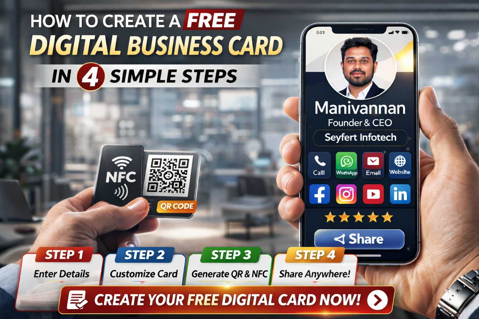 How to Create a Free Digital Business Card in 4 Simple Steps