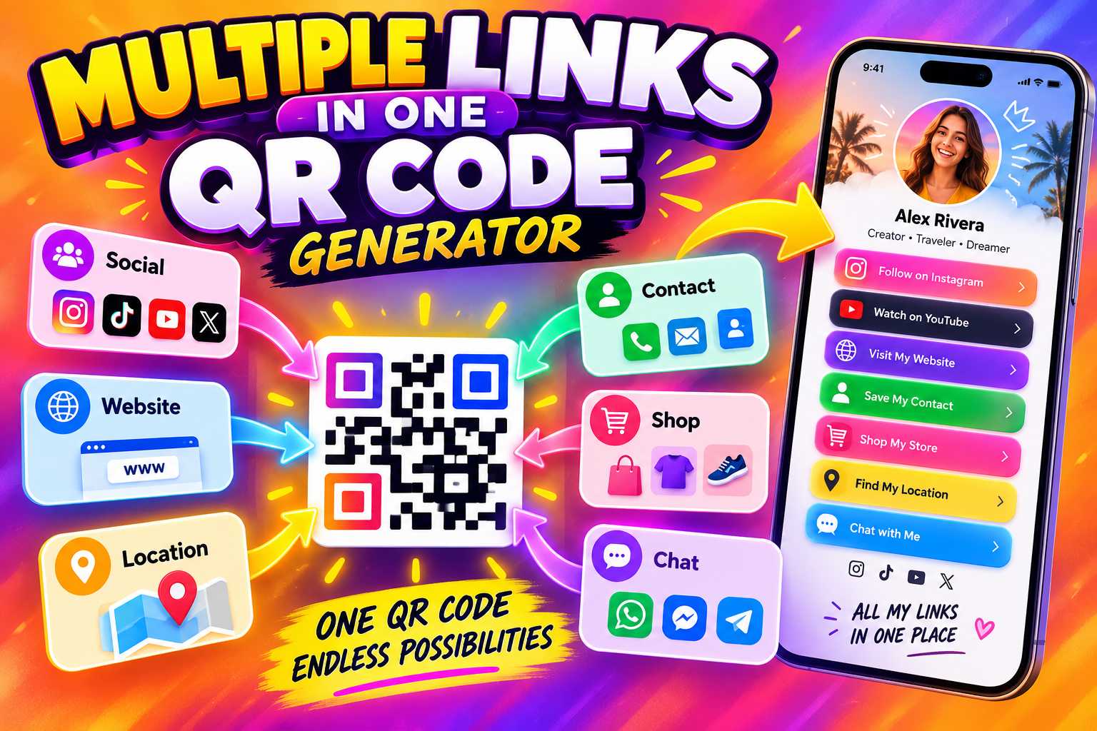 Multiple Links in One QR Code Generator for Business