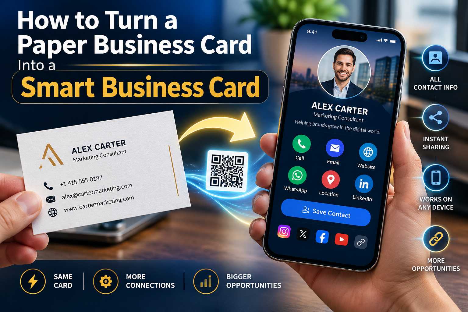How to Turn a Paper Business Card Into a Smart Business Card